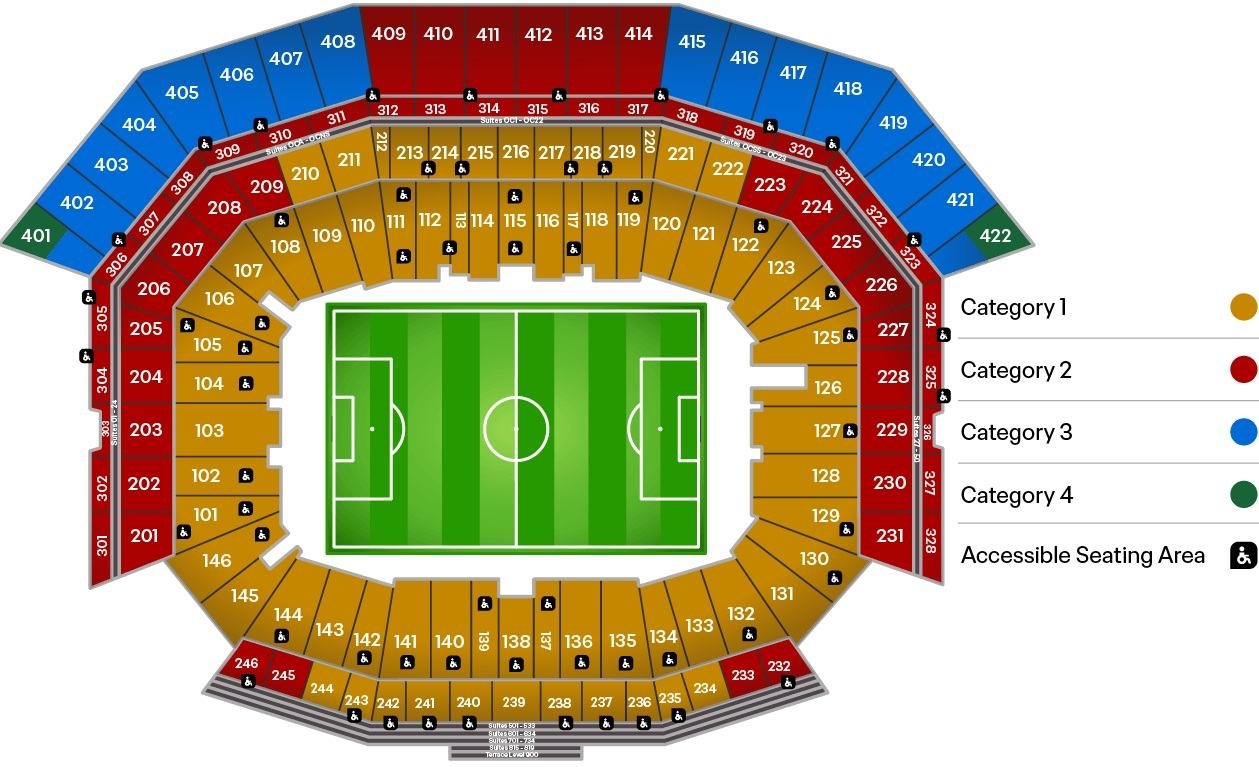 San Francisco Bay Area Stadium Seating Chart World Cup