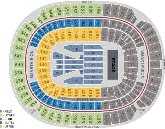 MT Bank Stadium Concert Seating Chart