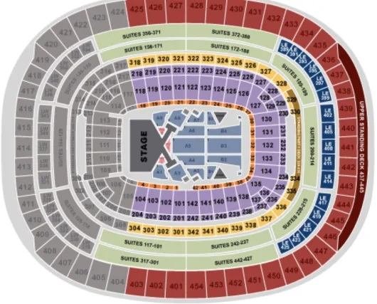 Northwest Stadium Seating Chart for Concerts