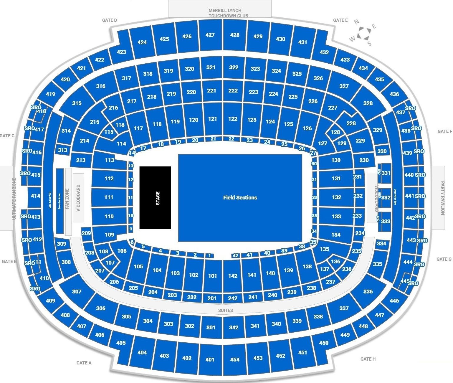 Northwest Stadium Seating Chart