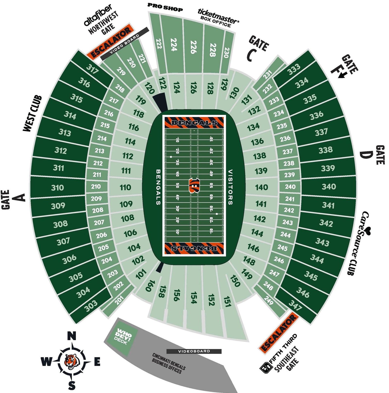 Paycor Stadium Seating Chart