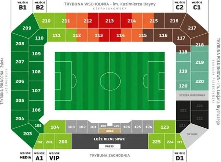 Polish Army Stadium Seating Plan