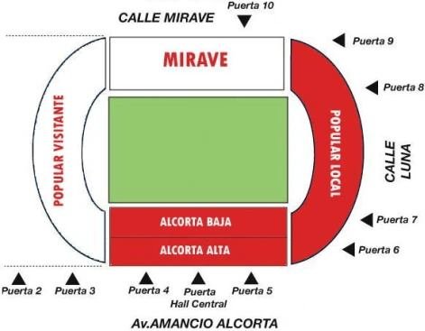 Tomás Adolfo Ducó Stadium Layout