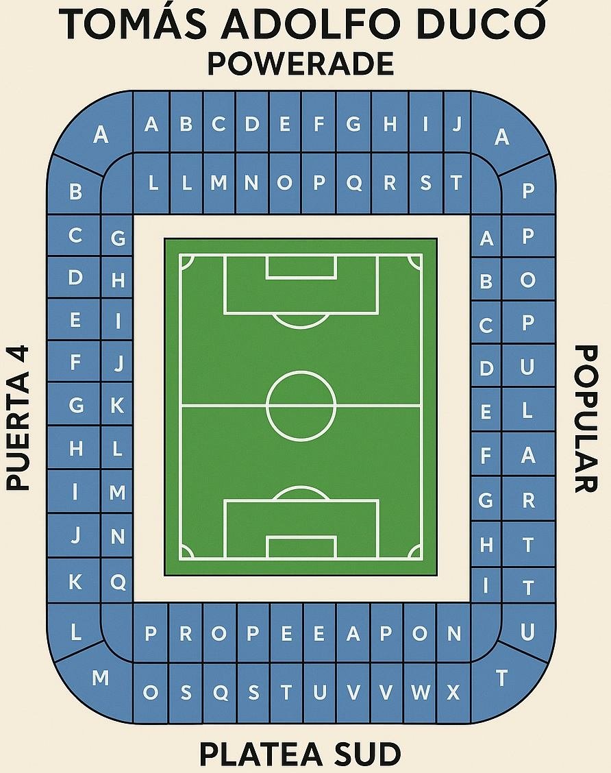 Tomás Adolfo Ducó Stadium Seat Map