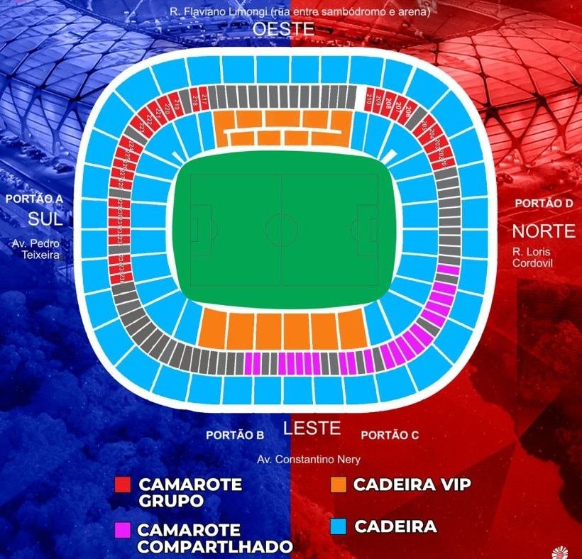 Arena da Amazônia Vivaldo Lima Map