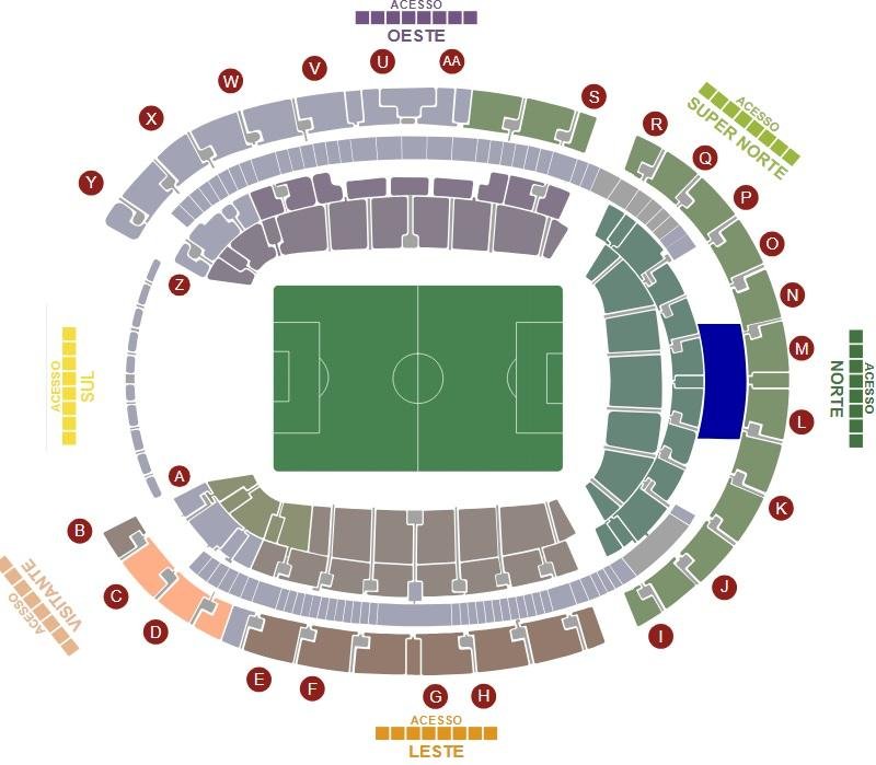 Arena Fonte Nova Seat Map
