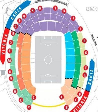 Arena Fonte Nova Stands and Rows