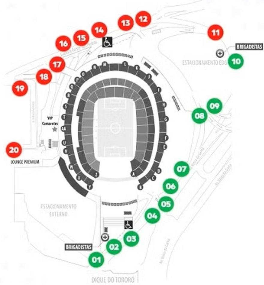 Arena Fonte Nova Layout and Gates