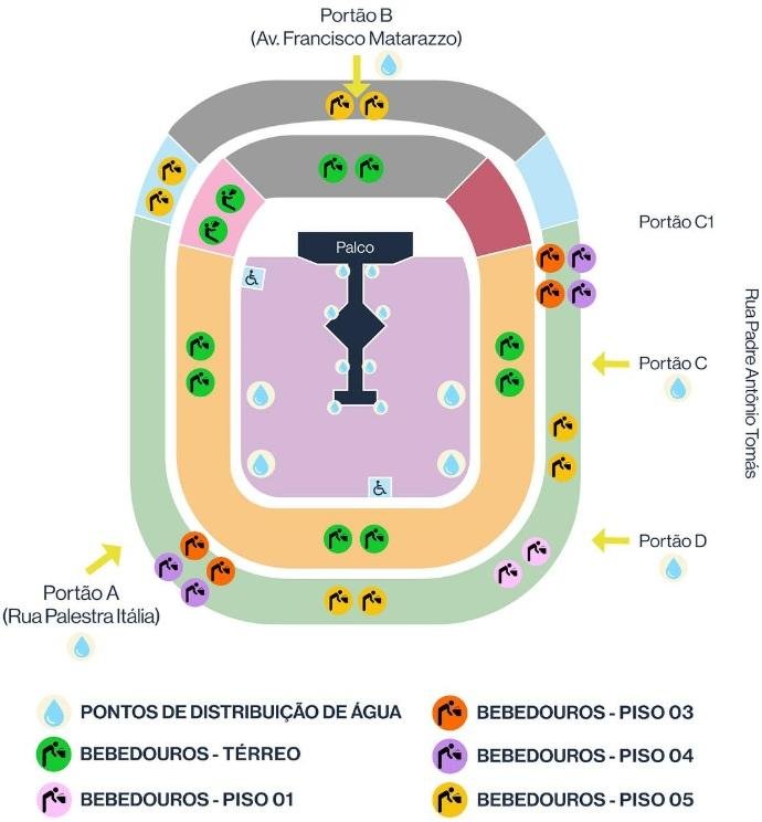 Arena Palmeiras Accessibility Map