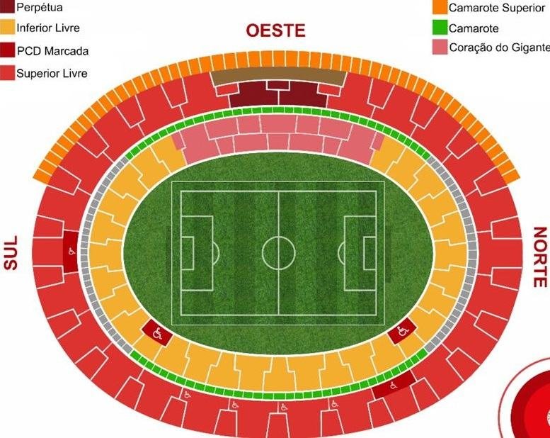 Beira Rio Stadium Seat Map
