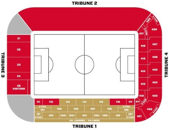 Bosuil Stadium Seating Plan
