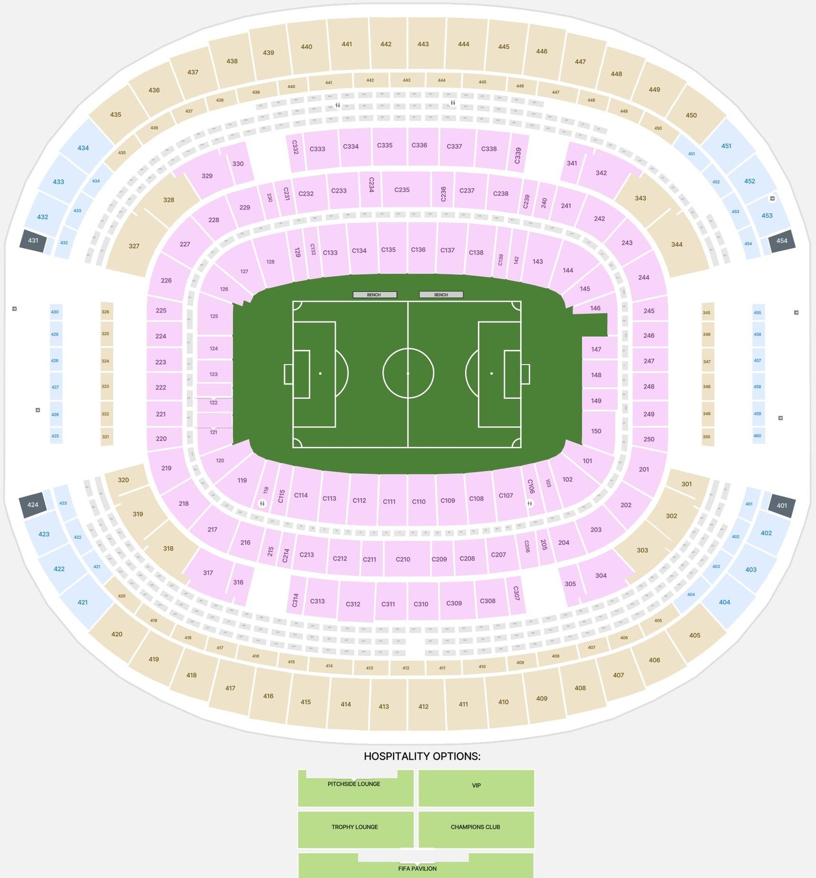 Dallas Stadium Seating Chart for FIFA World Cup