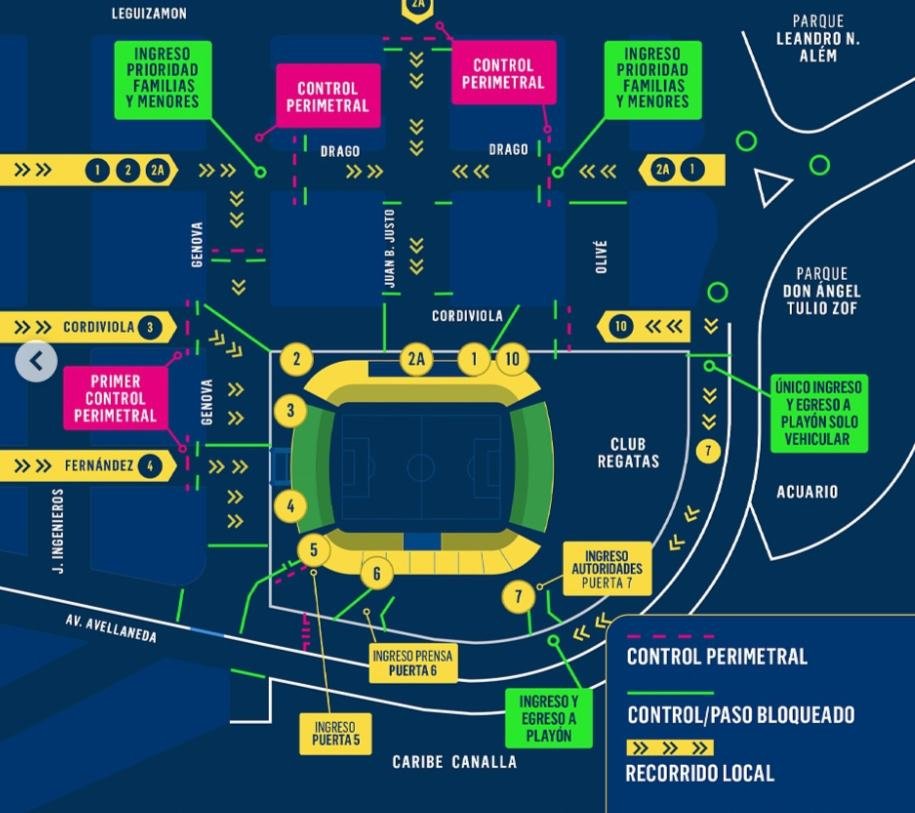 Gigante de Arroyito Stadium Layout and Parking Map