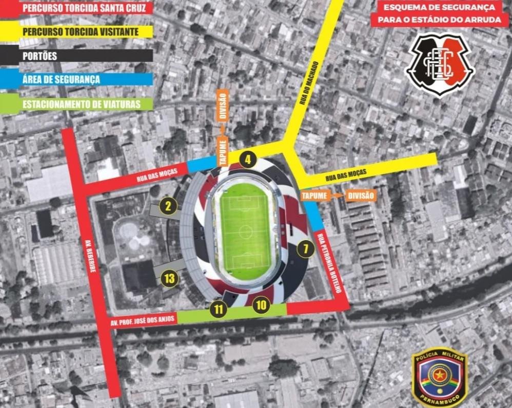 José do Rego Maciel Stadium Layout Access Map