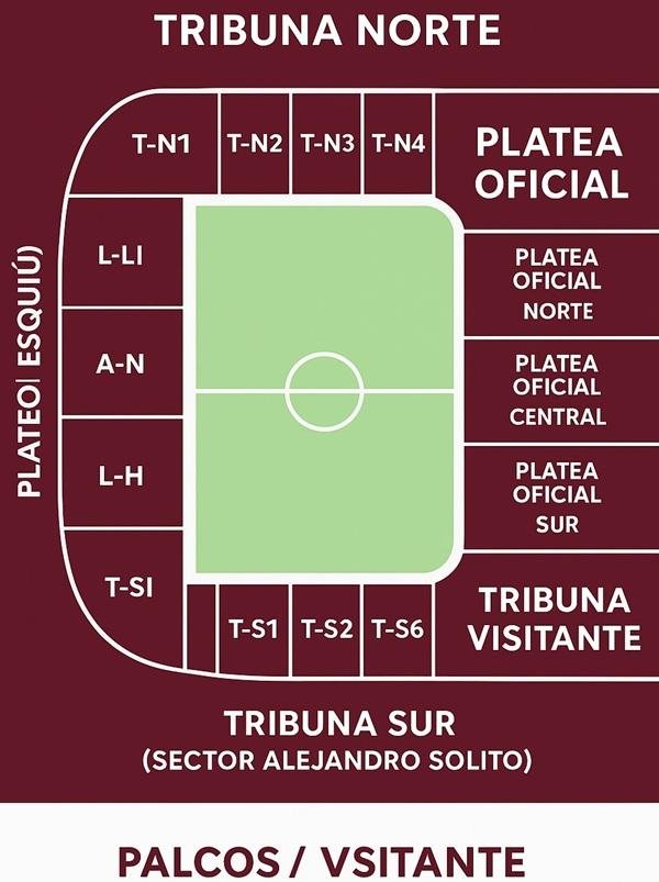Lanús City Stadium Néstor Díaz Seat Map