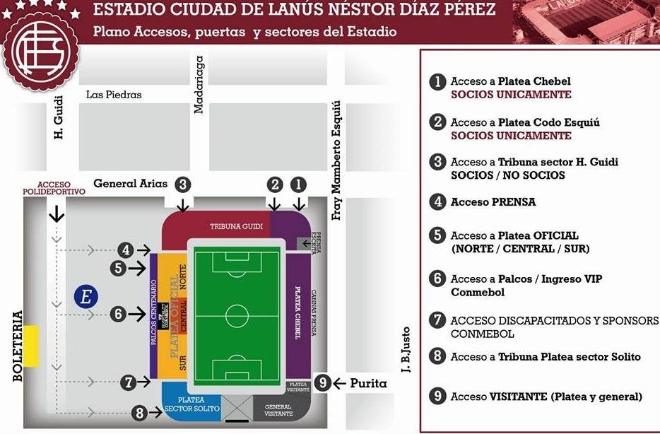Lanús City Stadium Néstor Díaz Seating Plan