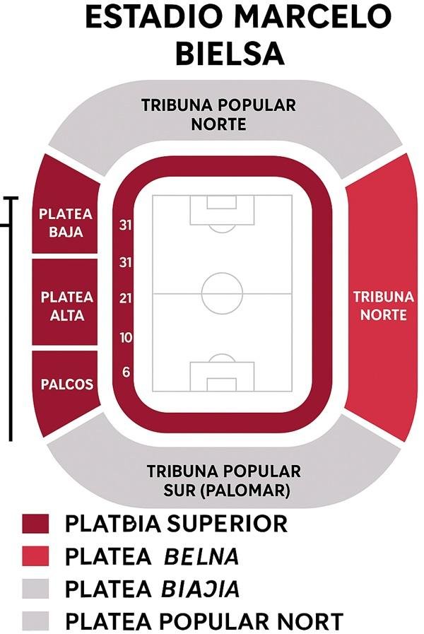 Marcelo Bielsa Stadium Seat Map