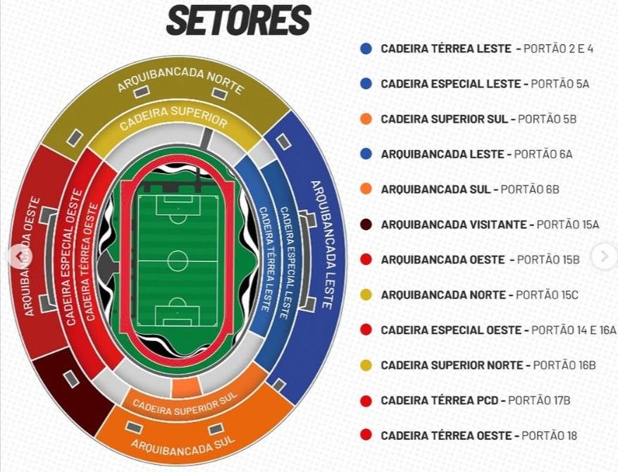 Morumbi Stadium Map with Stands and Rows