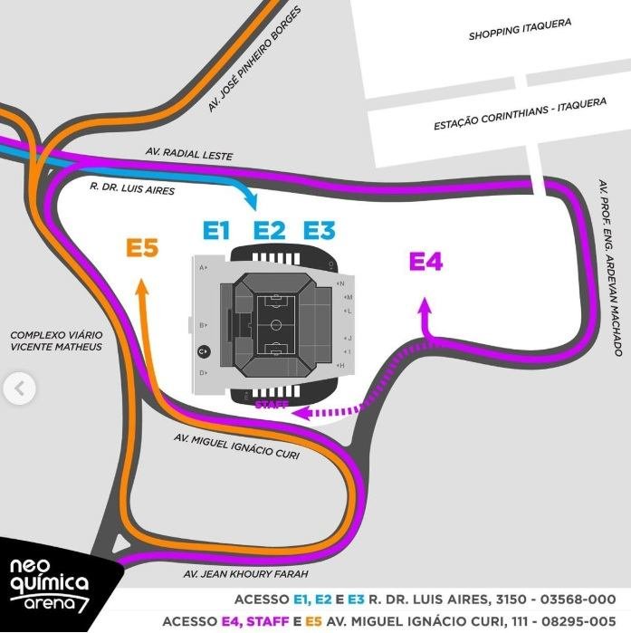 Neo Química Arena Parking Layout