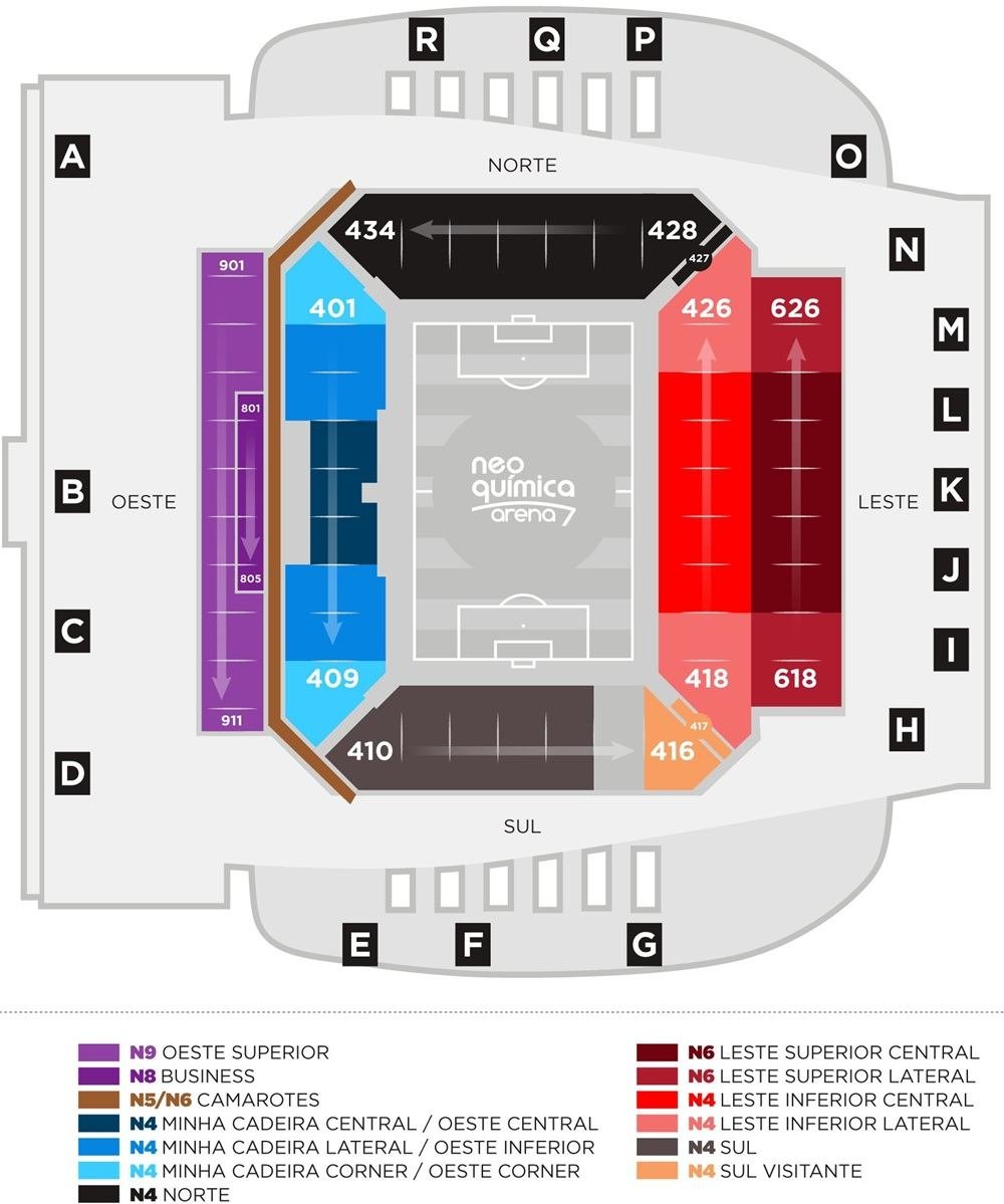 Neo Química Arena Seat Map