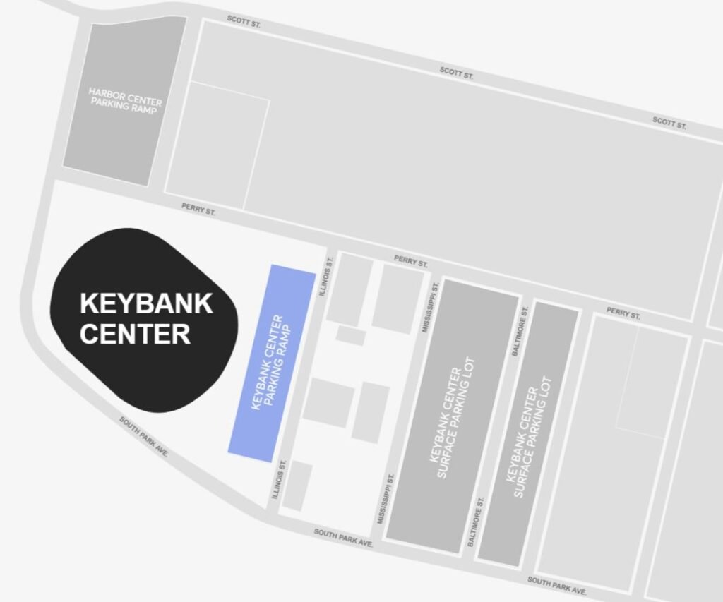 KeyBank Center Seating Chart with Seat Numbers and Rows