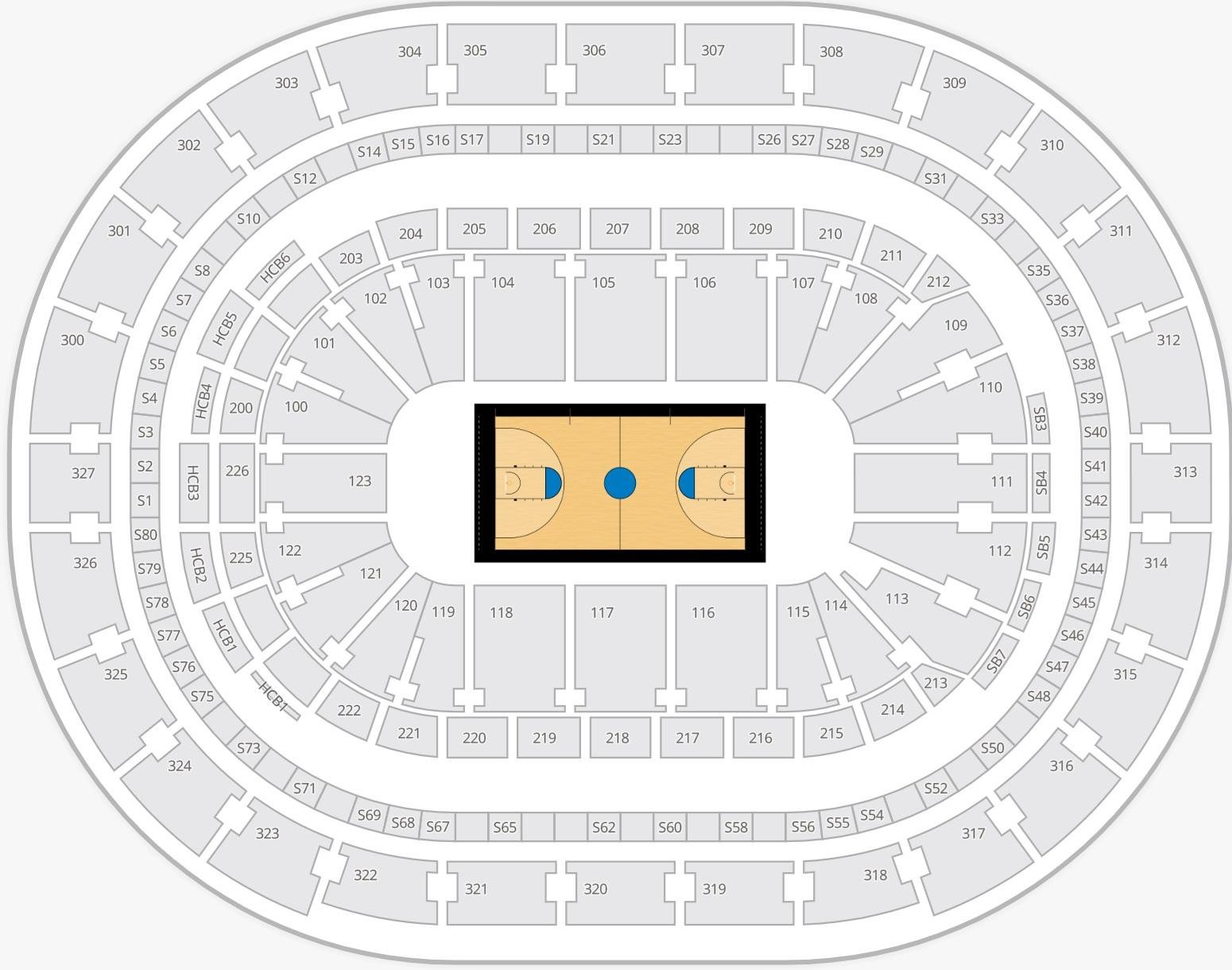 keyBank Center Seating Chart for Basketball