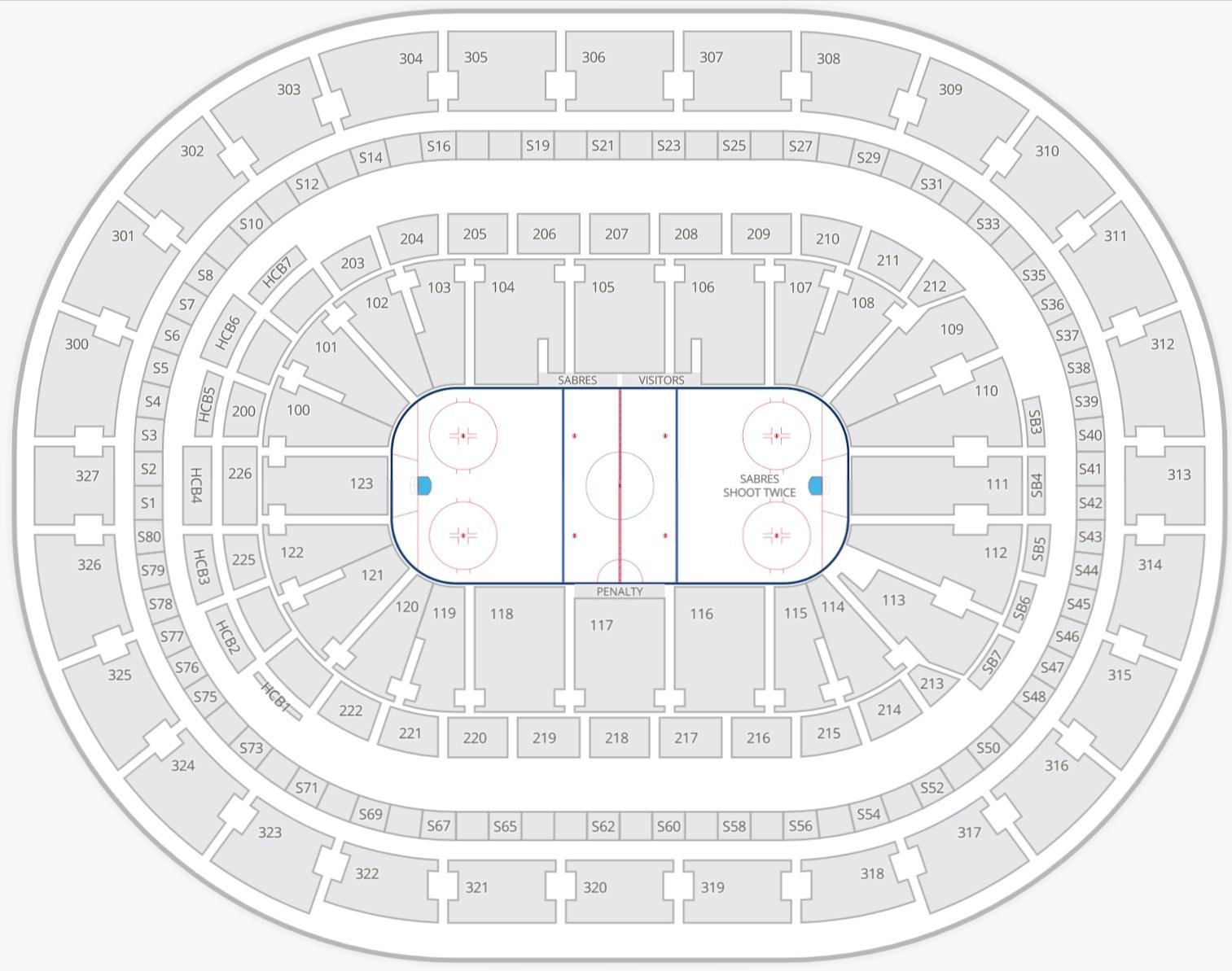 keyBank Center Seating Chart for NHL