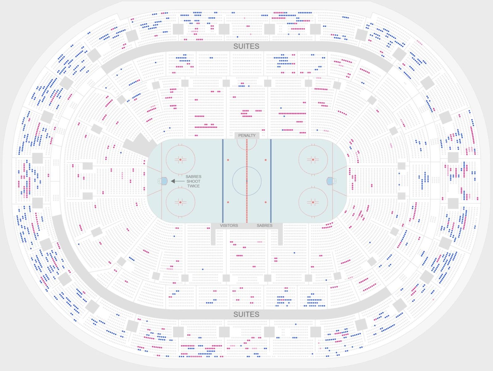 keyBank Center Seating Chart with Seat Numbers