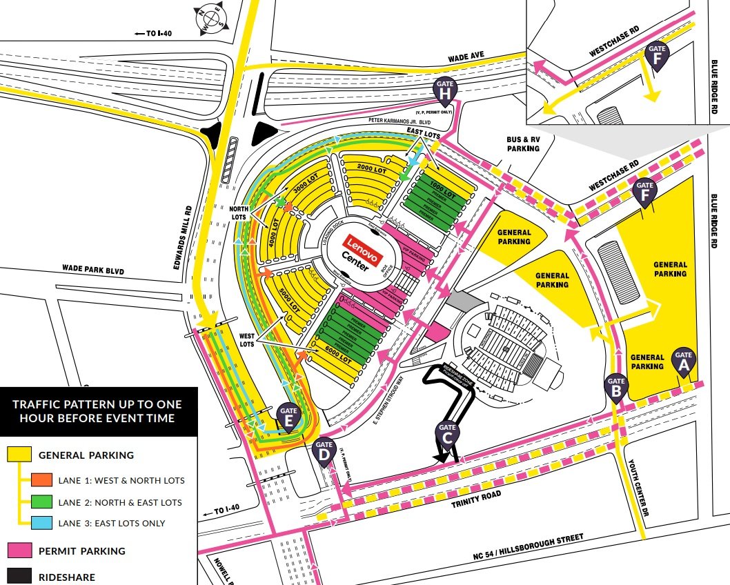 Lenovo Center Parking Lots