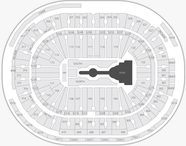 Rogers Arena Concerts Map