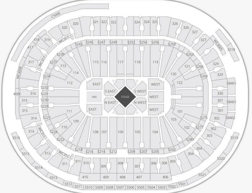 Rogers Arena Concerts Seat Map