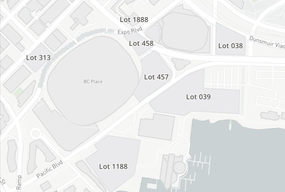 Rogers Arena Parking Map