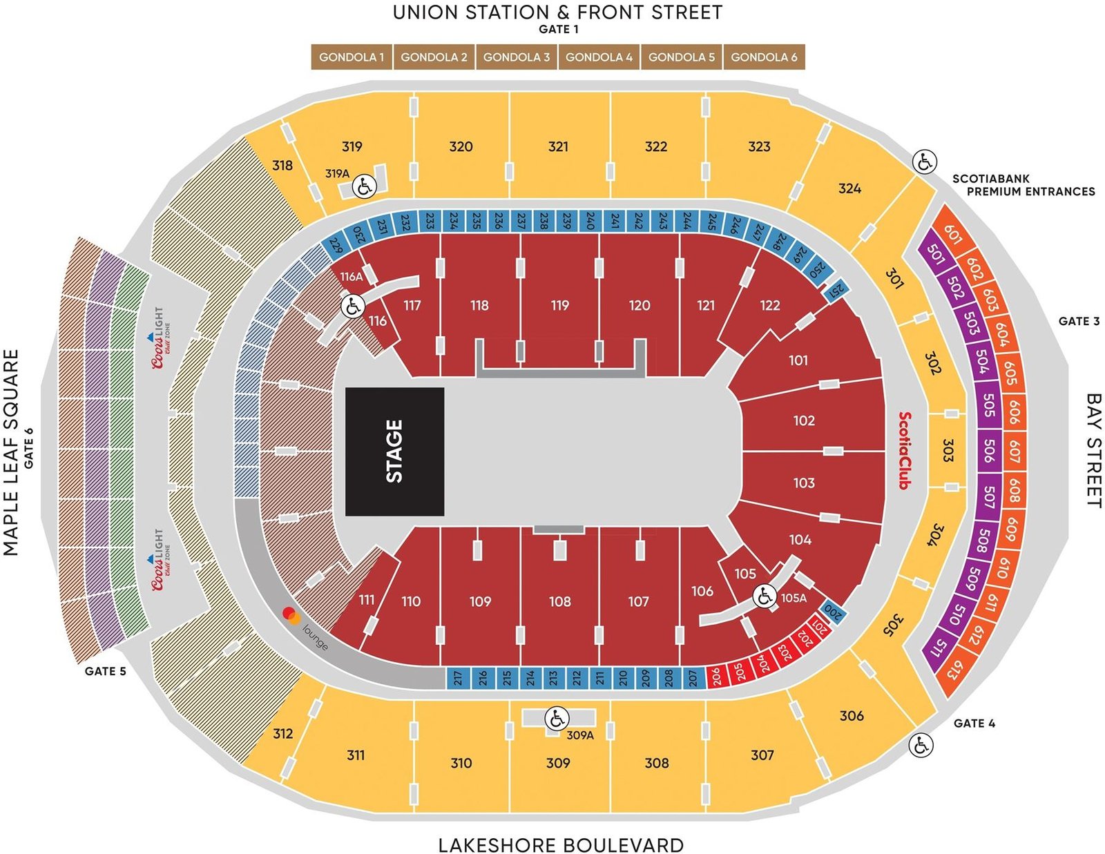 Scotiabank Arena Seating Map for Concerts