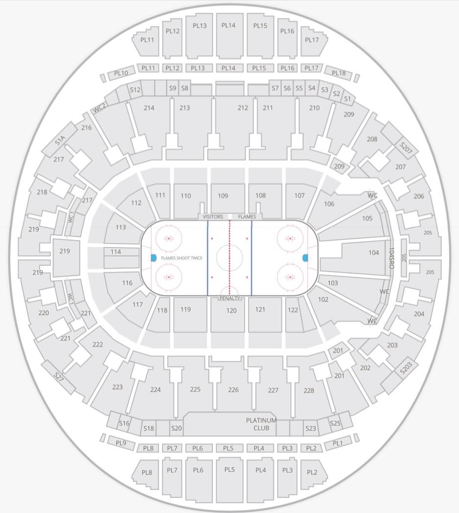Scotiabank Saddledome Seating Chart for Ice Hockey