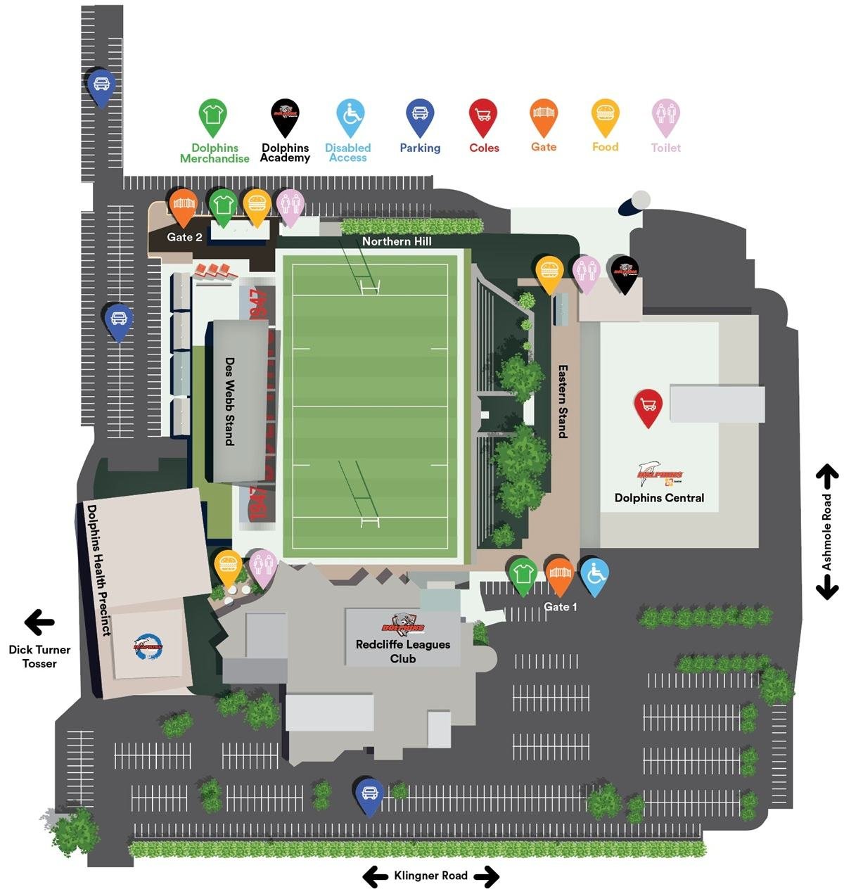 Dolphin Stadium Layout and Parking Map