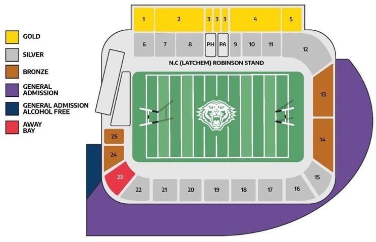 Leichhardt Oval Seating Map