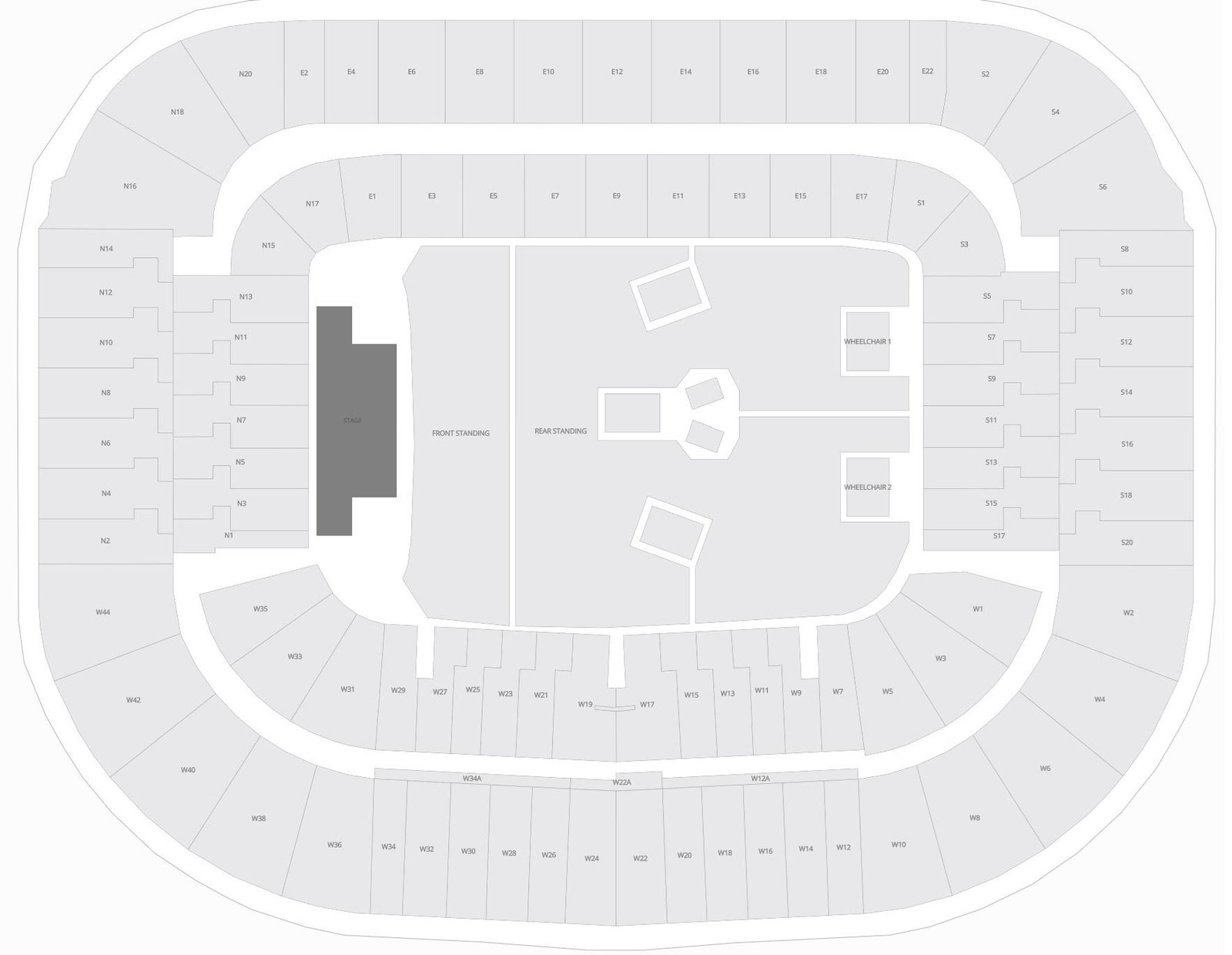 Murrayfield Stadium Concerts Seat Layout