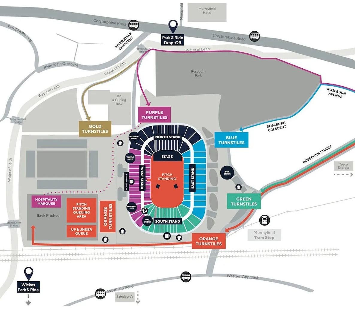 Murrayfield Stadium Layout