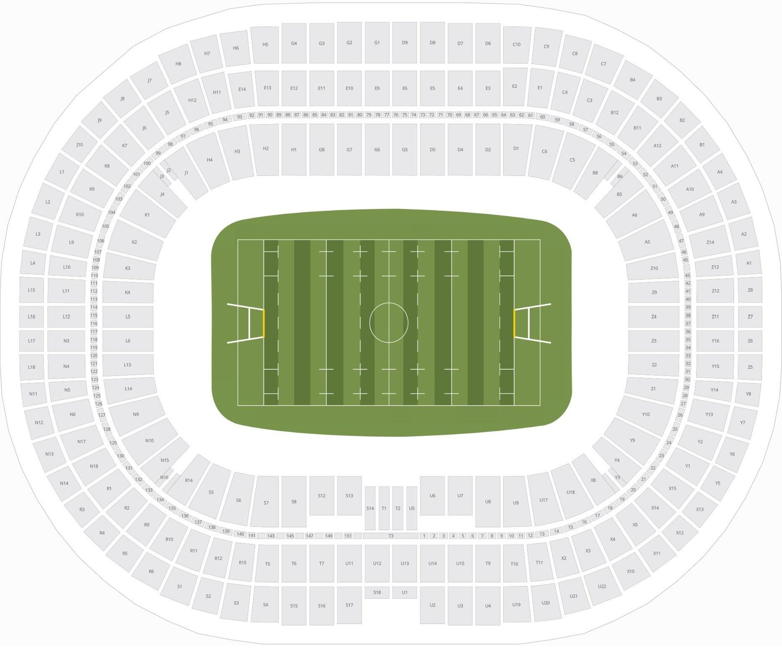 Stade de France Seating Plan for Rugby