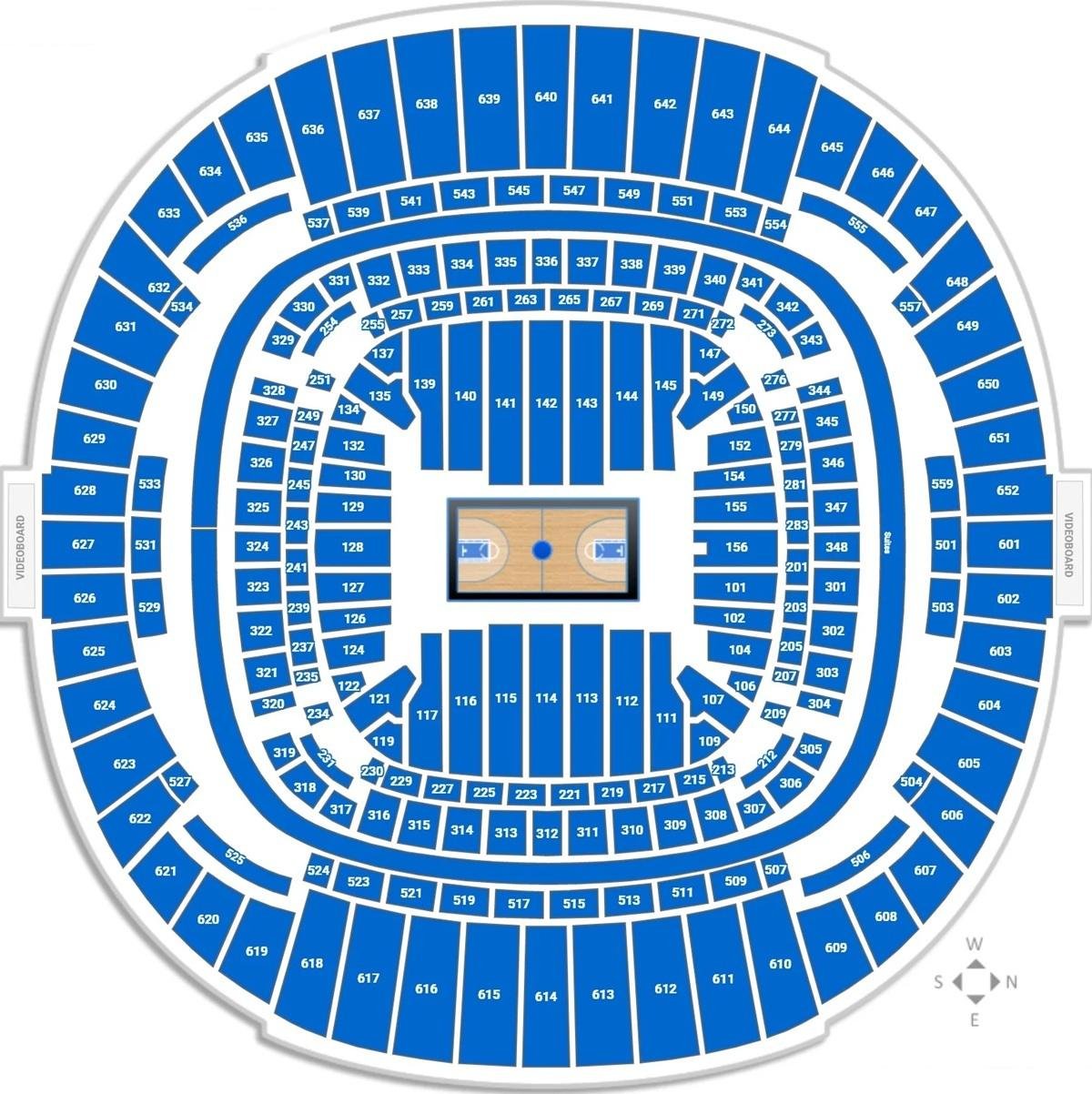 Caesars Superdome Seating Chart for Basketball