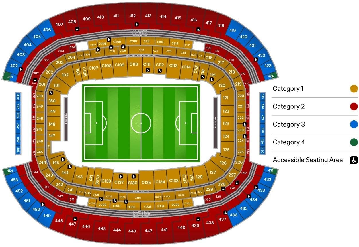 Choose Best Seats from Dallas Stadium Seat Map World Cup 2026