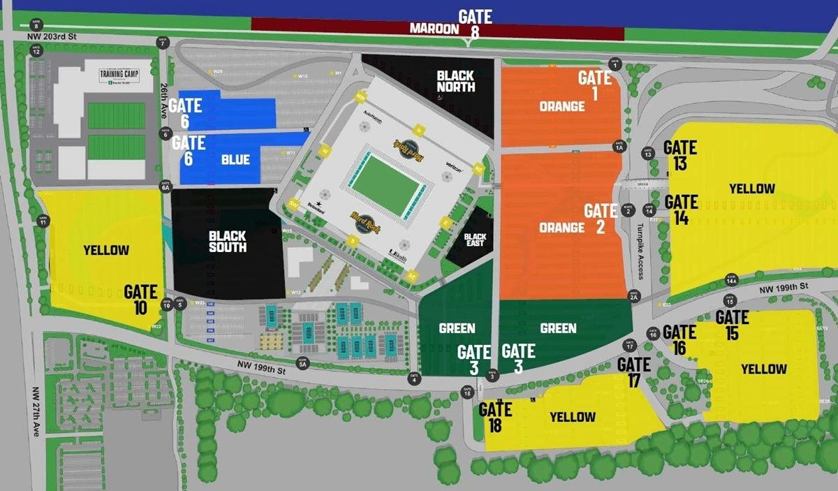 Hard Rock Stadium Parking Map