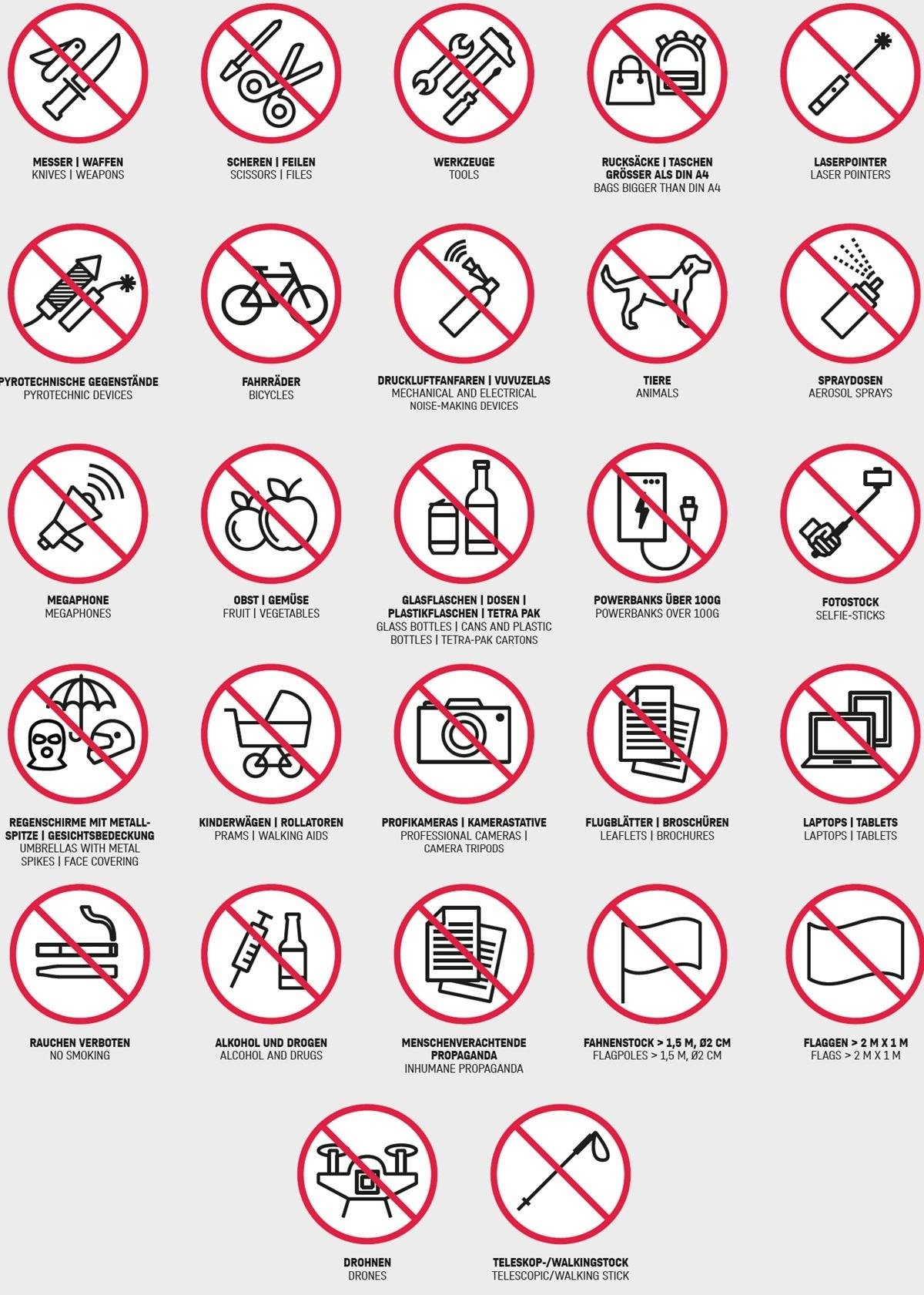 Allianz Arena Bag Policy