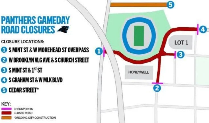 Bank of America Road Closures