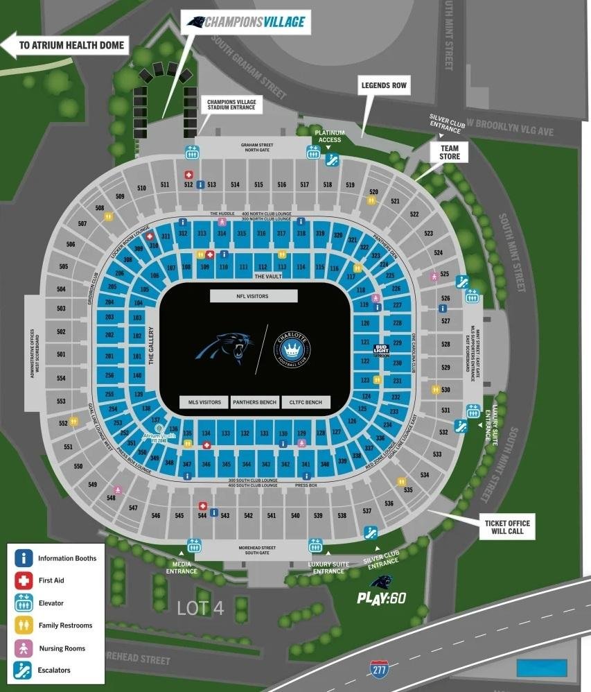 Bank of America Stadium Best Seats