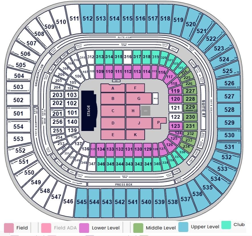 Bank of America Stadium Bruno Mars Best Seats
