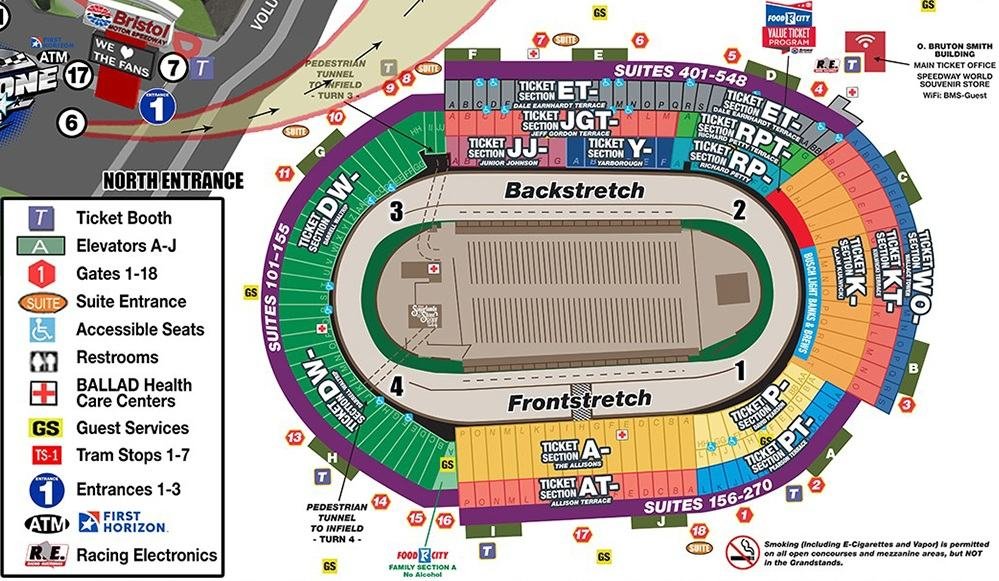 Bristol Motor Speedway Seating Chart
