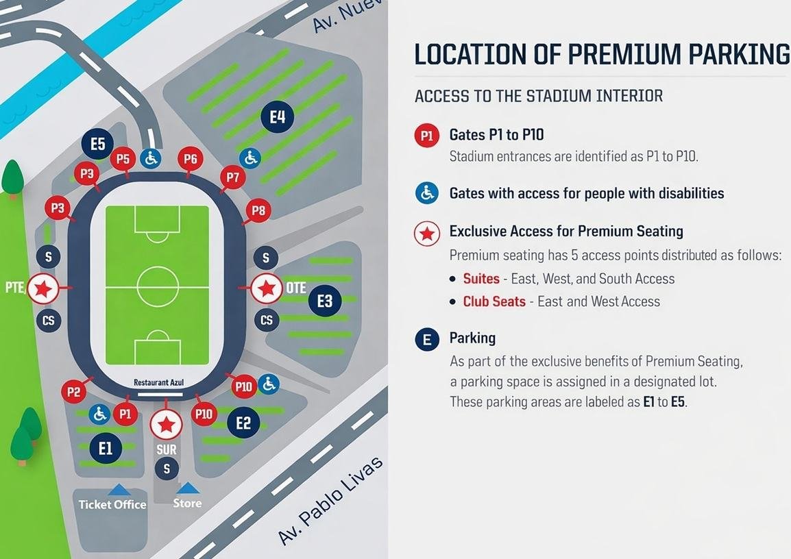 Estadio BBVA Parking Layout
