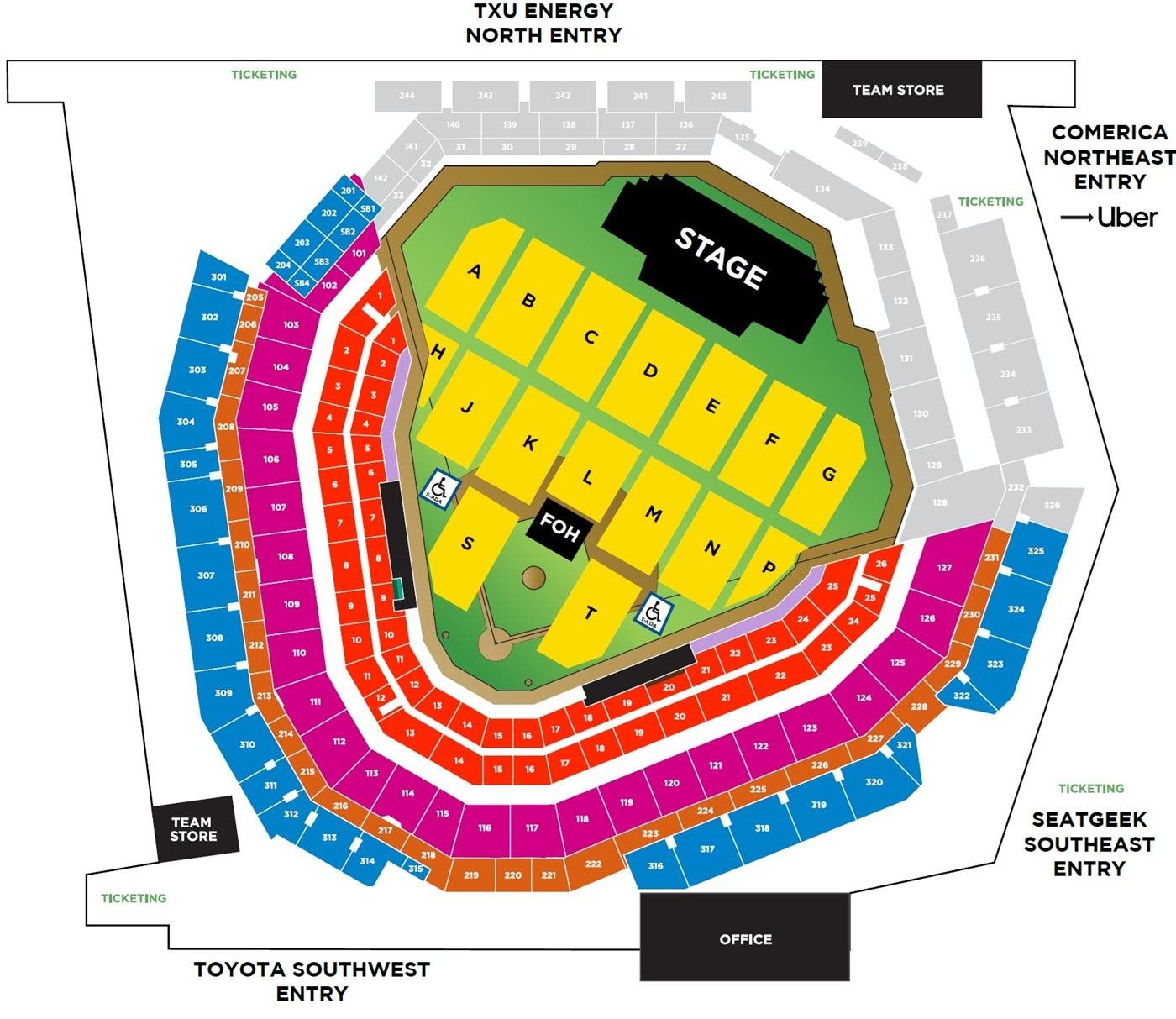 Bruno Mars Concert Globe Life Field Best Areas