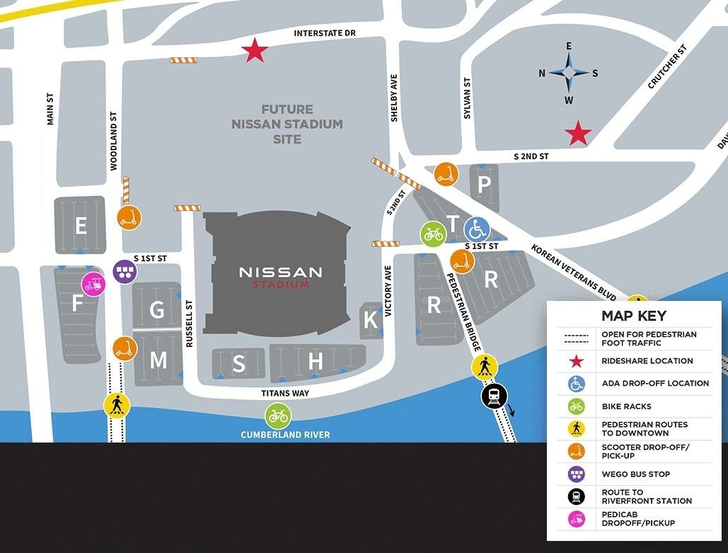 Nissan Stadium Bruno Mars Concert Parking Map